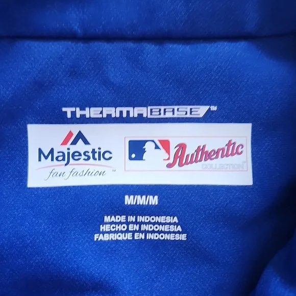 Chicago Cubs Majestic Royal On Field Therma Base Thermal Full Zip Jacket NWT SzM